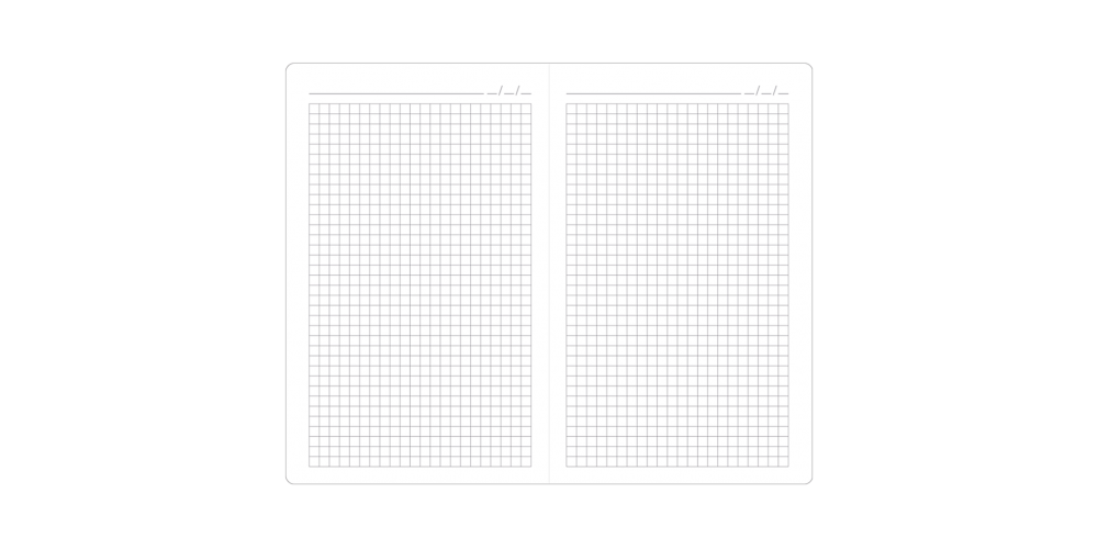 BLOK Medium biały kratka